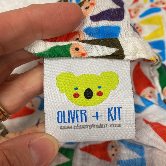 Oliver & kit pure cotton gnome muslin blanket wraps 47 x 48 - Picture 4 of 5